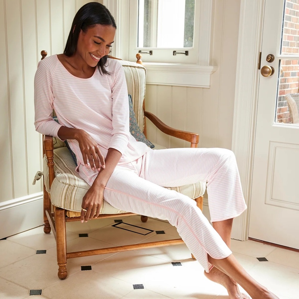 Pink Striped Women's Pajama Set